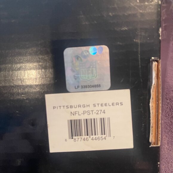 PITTSBURGH STEELERS art glass art wall clock new, 2008, requires 1 AA batter - Picture 3 of 3